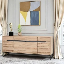 PALERME Buffets Contemporains|Buffets Contemporains|Buffet en bois de chêne blanc