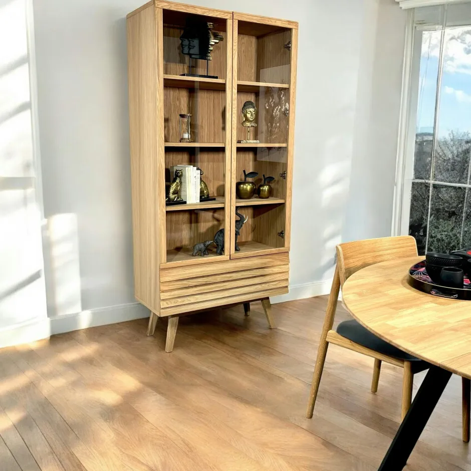 COLOGNE Buffets Contemporains|Buffets Contemporains|Buffet en bois de chêne blanc (4 portes)