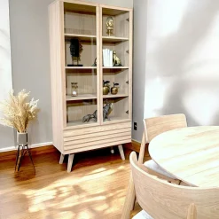 COLOGNE Buffets Contemporains|Buffets Contemporains|Buffet en bois de chêne blanc (4 portes)
