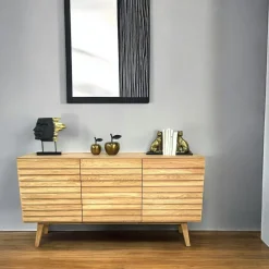 COLOGNE Buffets Contemporains|Buffets Contemporains|Buffet en bois de chêne blanc (4 portes)