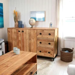 CANBERRA Buffets Industriels|Buffets Industriels|Buffet en bois recyclé 150 cm