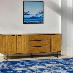 DEPOK Buffets Contemporains|Buffets Contemporains|Buffet en teck recyclé 3 portes