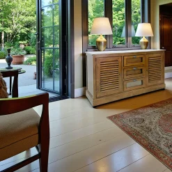 Maori Buffets Bas|Buffet Bas|Buffet Grainetier Hévéa 2 portes persiennes, 3 tiroirs 153x47,8x82cm