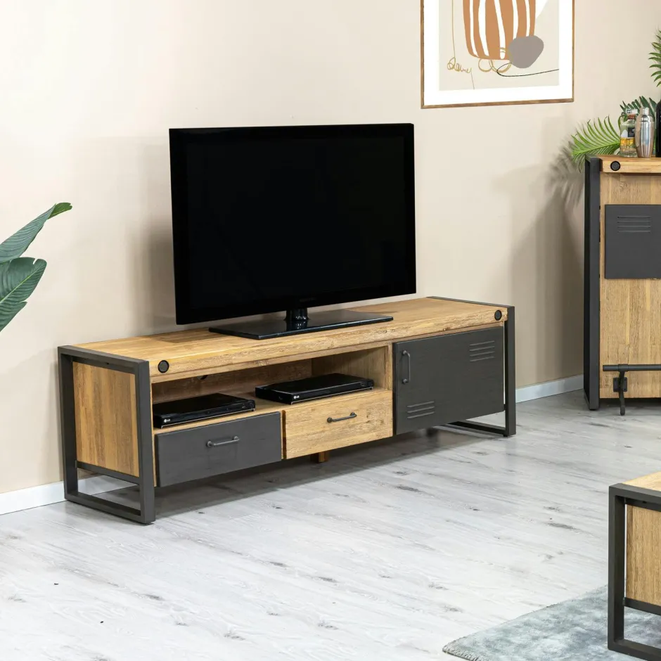 Brooklyn Buffets Industriels|Buffets Industriels|Buffet industriel bois métal boulons