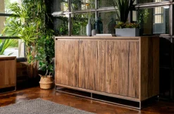 RIVERSIDE Buffets Contemporains|Buffets Contemporains|Buffet moderne 3 portes chêne acier