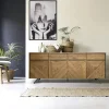 MANHATTAN Buffets En Chêne|Buffets En Chêne|Buffet moderne en chêne 4 portes