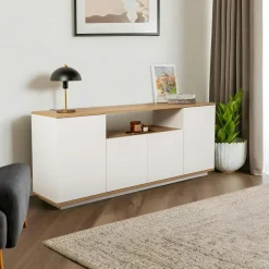 MARFA Buffets Contemporains|Buffets Contemporains|Buffet salle à manger moderne gris avec niche centrale