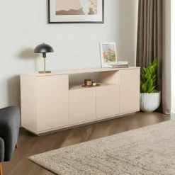 MARFA Buffets Contemporains|Buffets Contemporains|Buffet salle à manger moderne gris avec niche centrale