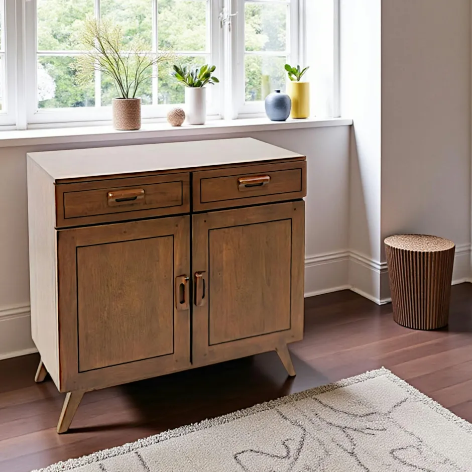 Sixties Buffets Vintage|Buffets Vintage|Buffet vintage hévéa massif 90x85cm