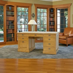 Tradition Bureaux En Bois|Bureau 8 tiroirs hévéa 160cm