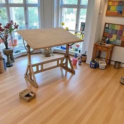 Tradition Bureaux En Bois|Bureau architecte inclinable bois hévéa massif