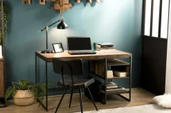 Swing Bureaux En Bois|Bureau industriel teck recyclé