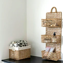 Rangements Déco·Paniers / Boîtes De Rangement|Caches-Pots|Cache-pot en jonc de mer avec anses (lot de 3)