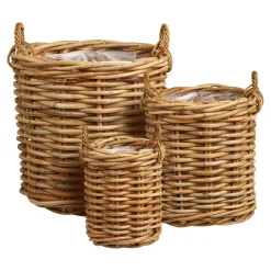 Rangements Déco·Paniers / Boîtes De Rangement|Caches-Pots|Cache-pot en rotin tressé (lot de 3)