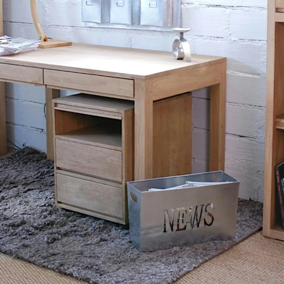 Olga Caissons De Bureau|Caisson de bureau roulettes hévéa 2 tiroirs 60cm