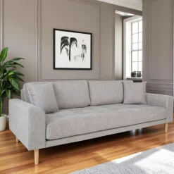 AMSTERDAM Canapés En Tissu|Canapé 2 places 1/2 beige sable 180 cm