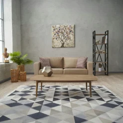 CORTONA Canapés 2 Places|Canapés En Tissu|Canapé 2 places anthracite - pieds droits