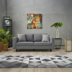 CORTONA Canapés 2 Places|Canapés En Tissu|Canapé 2 places anthracite - pieds droits