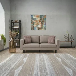 CORTONA Canapés 2 Places|Canapés En Tissu|Canapé 2 places anthracite - pieds droits