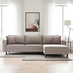 CORTONA Canapés 2 Places|Canapés En Tissu|Canapé 2 places anthracite - pieds droits