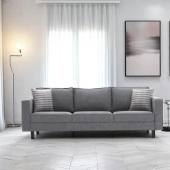 CORTONA Canapés 2 Places|Canapés En Tissu|Canapé 2 places anthracite - pieds droits