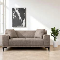 ORSAY Canapés En Tissu|Canapé 3 places anthracite - accoudoirs larges