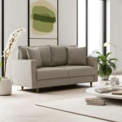 COMO Canapés En Tissu|Canapés 2 Places|Canapé 2 places beige - dossier haut