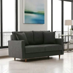 COMO Canapés 3 Places|Canapés En Tissu|Canapé 3 places beige - dossier haut