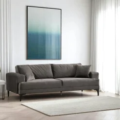 JACA Canapés 3 Places|Canapés En Tissu|Canapé 3 places beige avec couchage d’appoint