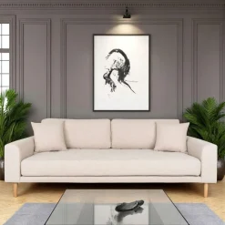 AMSTERDAM Canapés 3 Places|Canapés En Tissu|Canapé 3 places beige sable - 210 cm