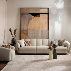 HANOI Canapés En Tissu|Canapés 3 Places|Canapé 3 places blanc beige