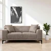 ORSAY Canapés En Tissu|Canapés 2 Places|Canapé 2 places brun taupe - accoudoirs larges