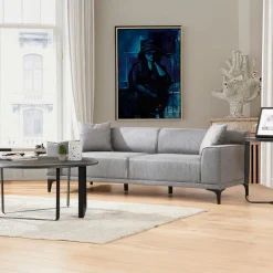 ORSAY Canapés En Tissu|Canapés 2 Places|Canapé 2 places brun taupe - accoudoirs larges