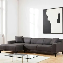 ORSAY Canapés En Tissu|Canapés 2 Places|Canapé 2 places brun taupe - accoudoirs larges