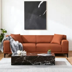 ORSAY Canapés En Tissu|Canapés 2 Places|Canapé 2 places brun taupe - accoudoirs larges