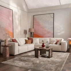 SEMPIONE Canapés 3 Places|Canapés En Tissu|Canapé 3 places en tissu blanc