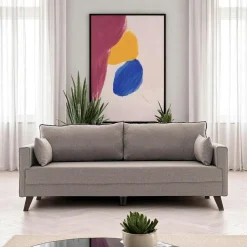 SPLIT Canapés En Tissu|Canapés 2 Places|Canapé 2 places gris anthracite - dos droit