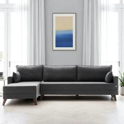SPLIT Canapés En Tissu|Canapés 2 Places|Canapé 2 places gris anthracite - dos droit