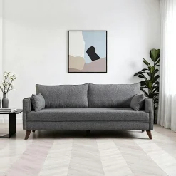 SPLIT Canapés En Tissu|Canapés 2 Places|Canapé 2 places gris anthracite - dos droit