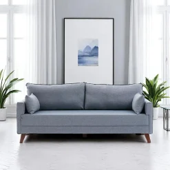 SPLIT Canapés En Tissu|Canapés 2 Places|Canapé 2 places gris anthracite - dos droit