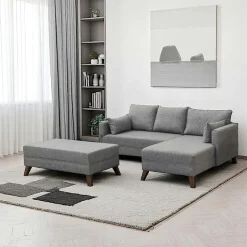 SPLIT Canapés En Tissu|Canapés 2 Places|Canapé 2 places gris anthracite - dos droit