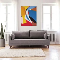 SPLIT Canapés En Tissu|Canapés 2 Places|Canapé 2 places gris anthracite - dos droit