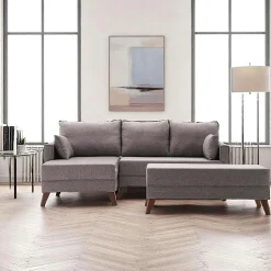 SPLIT Canapés En Tissu|Canapés 2 Places|Canapé 2 places gris anthracite - dos droit