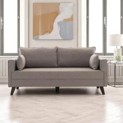 SPLIT Canapés En Tissu|Canapés 2 Places|Canapé 2 places gris anthracite - dos droit