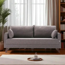 SPLIT Canapés En Tissu|Canapés 2 Places|Canapé 2 places gris anthracite - dos droit