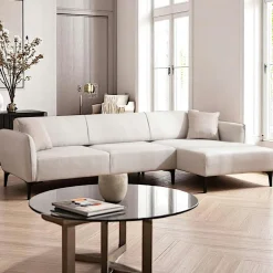 VILNIUS Canapés En Tissu|Canapés 2 Places|Canapé 2 places gris clair - couture déco