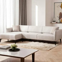 VILNIUS Canapés En Tissu|Canapés 2 Places|Canapé 2 places gris clair - couture déco