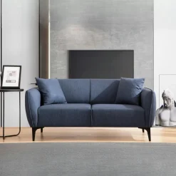 VILNIUS Canapés En Tissu|Canapés 2 Places|Canapé 2 places gris clair - couture déco