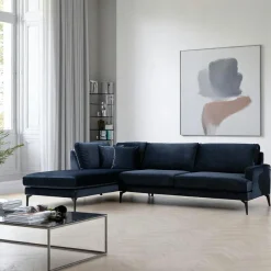 SEATTLE Canapés En Tissu|Canapés 2 Places|Canapé 2 places gris en velours