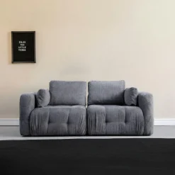 BARI Canapés En Tissu|Canapé 2 places modulable beige, forme organique